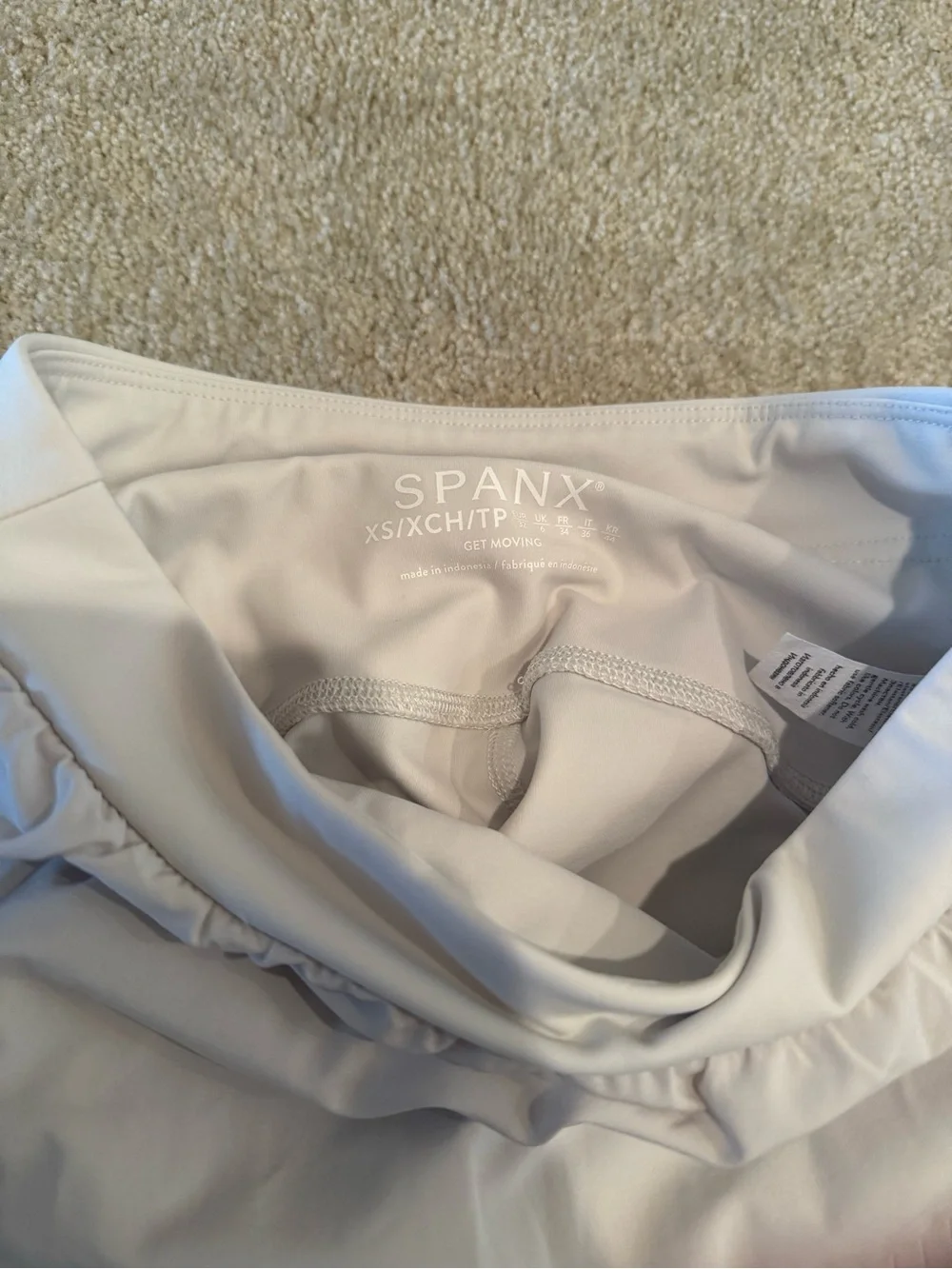 SPANX Ivory Pleated Mini Skirt - Picture 2 of 2